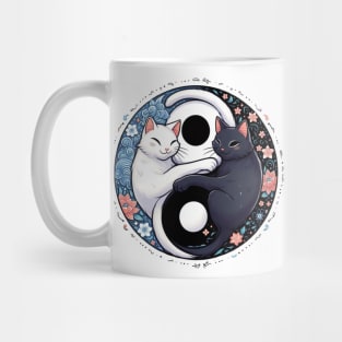 Playful Ying Yang Cats Mug